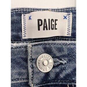 Paige Bridgette Jeans Women’s Sz 27 In Antwerp Cropped Raw Hem Made In USA Boho